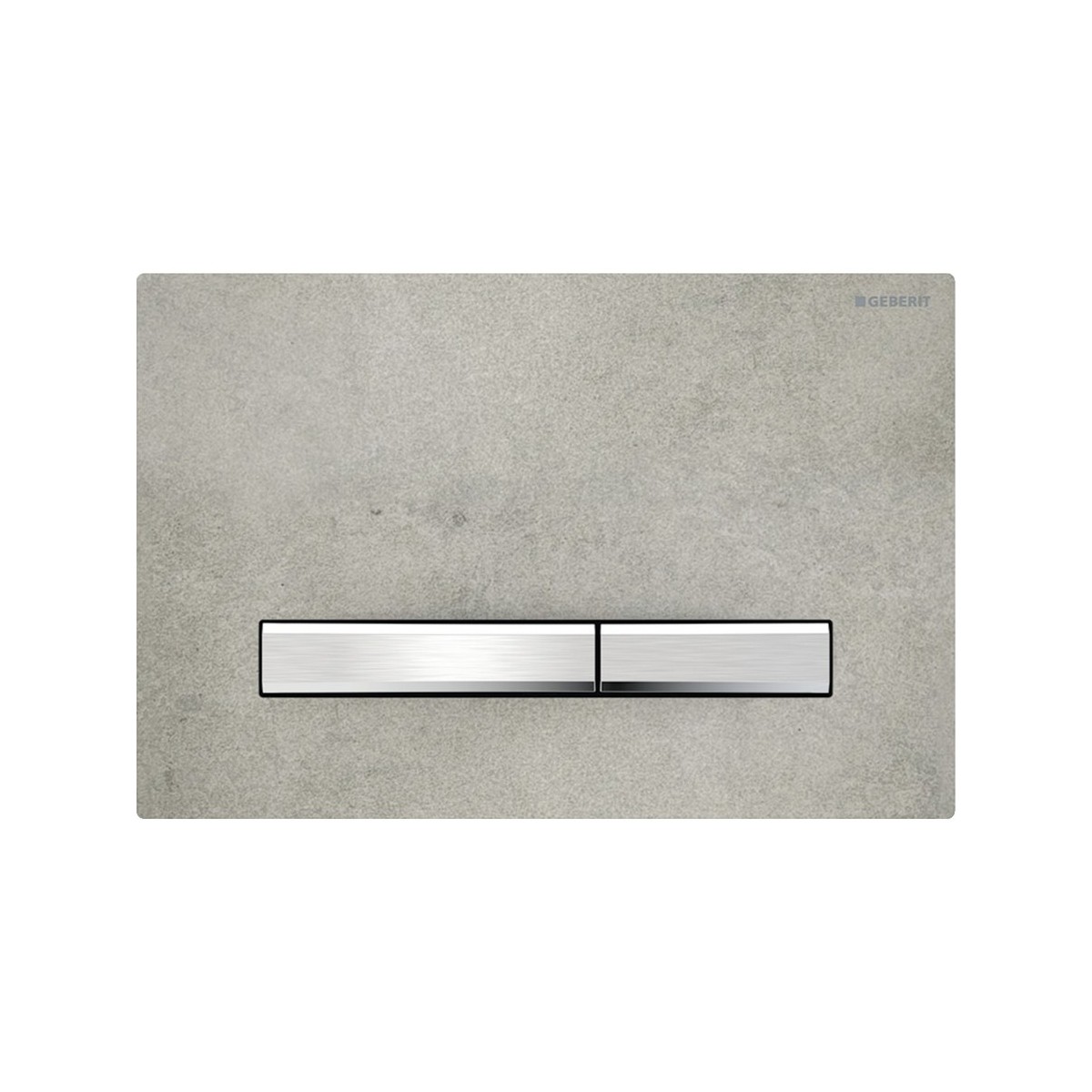Plaque Geberit Sigma50 carrée DT chromé aspect béton - GEBERIT 115.788.JV.2 