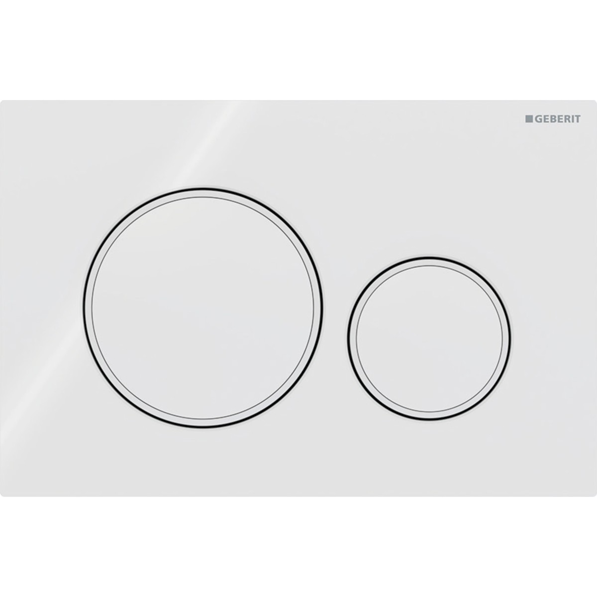 Plaque Geberit Sigma20 ronde DT blanc blanc mat - GEBERIT 115.882.11.1 