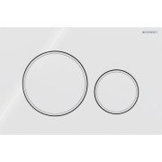Plaque Geberit Sigma20 ronde DT blanc blanc mat - GEBERIT 115.882.11.1 