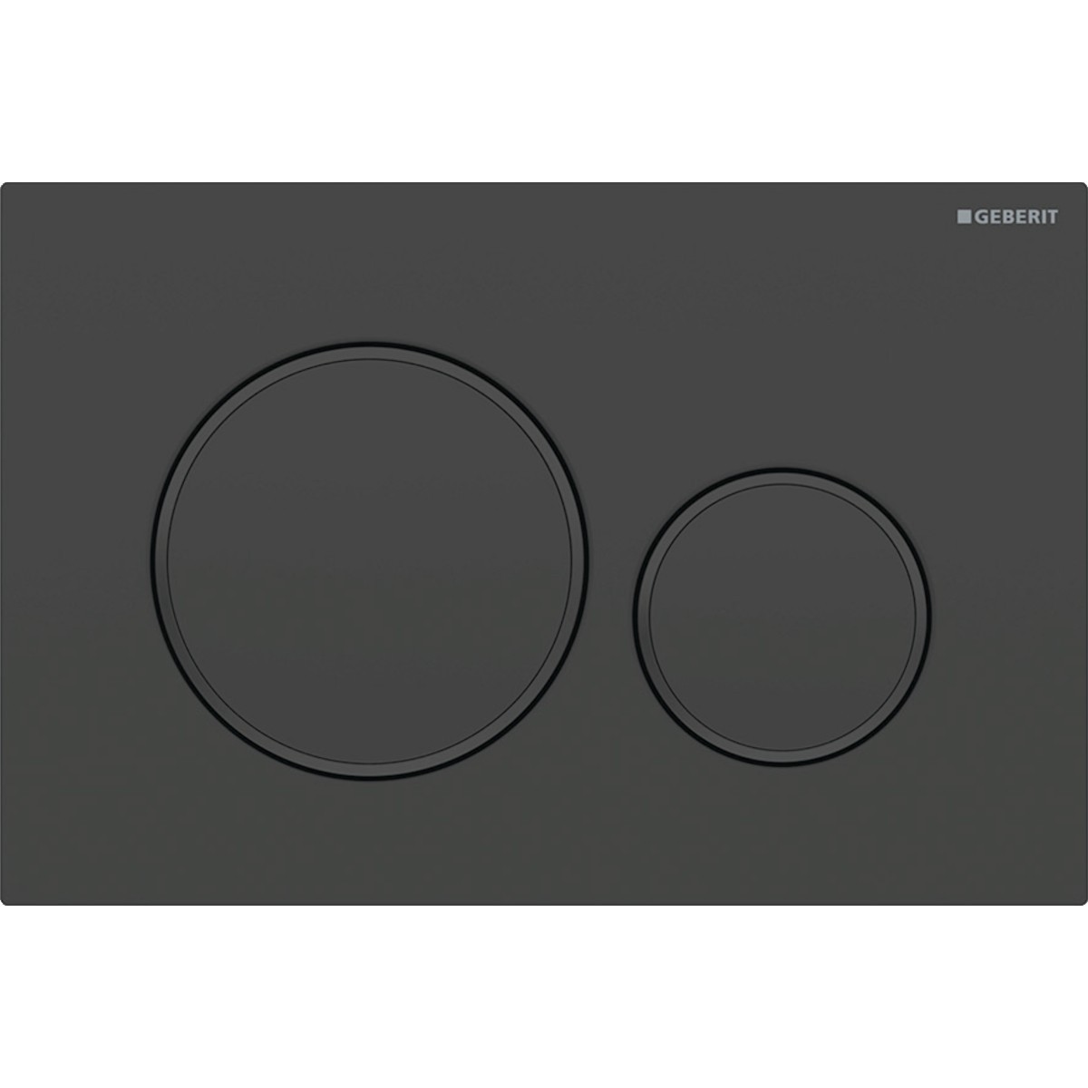 Plaque Geberit Sigma20 ronde DT noir mat laq facile nettoyer noir - GEBERIT 115.882.16.1 