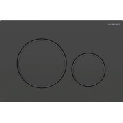 Plaque Geberit Sigma20 ronde DT noir mat laq facile nettoyer noir - GEBERIT 115.882.16.1 