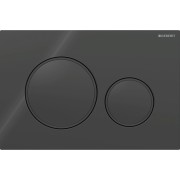Plaque Geberit Sigma20 ronde DT noir noir mat - GEBERIT 115.882.DW.1 