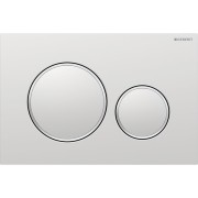 Plaque Geberit Sigma20 ronde DT chr mat laq facile nettoyer chr br - GEBERIT 115.882.JQ.1 