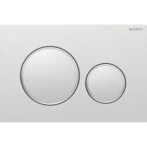 Plaque Geberit Sigma20 ronde DT chr mat laq facile nettoyer chr br - GEBERIT 115.882.JQ.1 