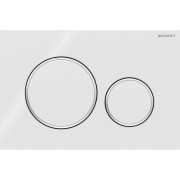Plaque Geberit Sigma20 ronde DT blanc chromé brillant - GEBERIT 115.882.KJ.1 