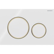 Plaque Geberit Sigma20 ronde DT blanc doré - GEBERIT 115.882.KK.1 