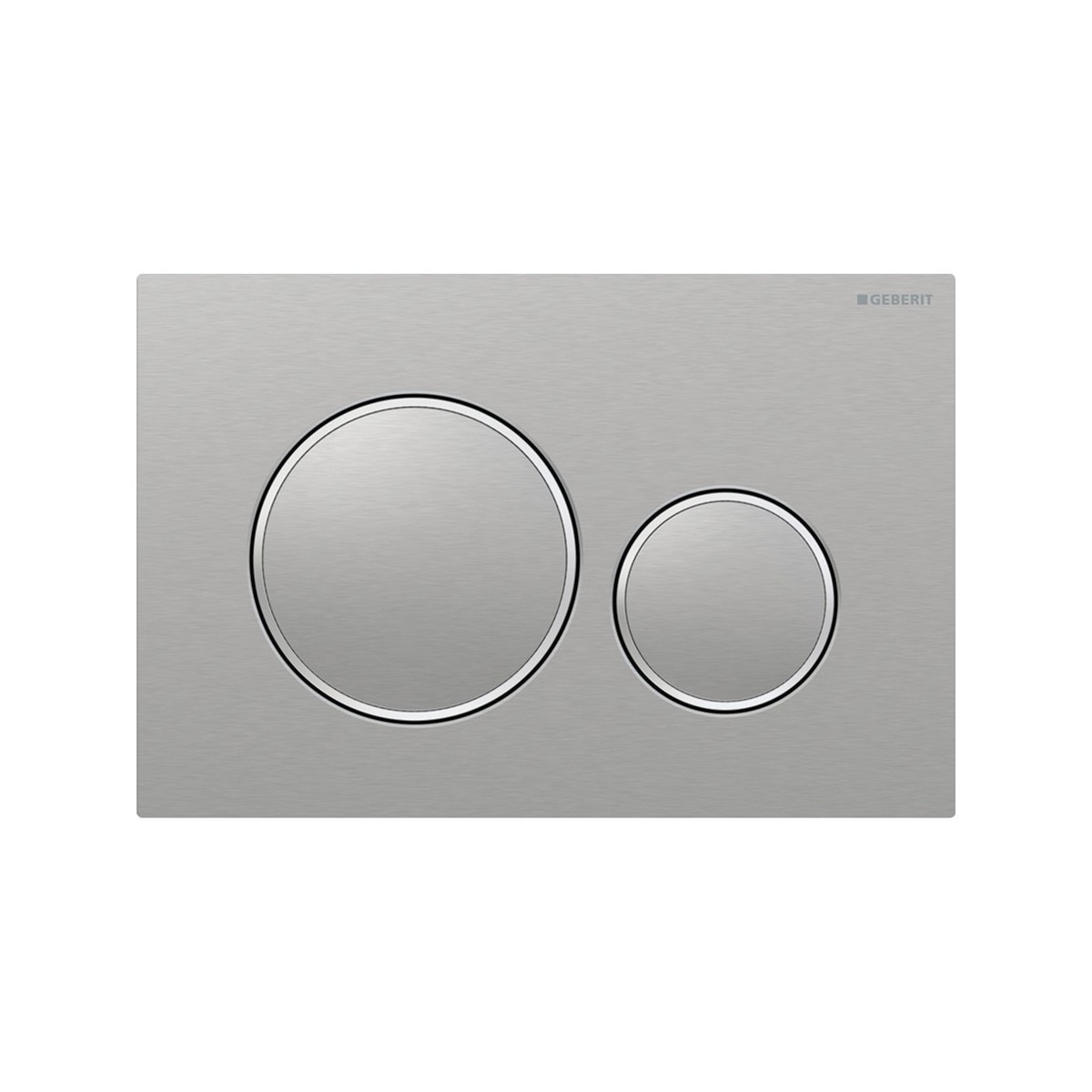 Plaque Geberit Sigma20 ronde DT brossé facile nettoyer poli - GEBERIT 115.882.SN.1 