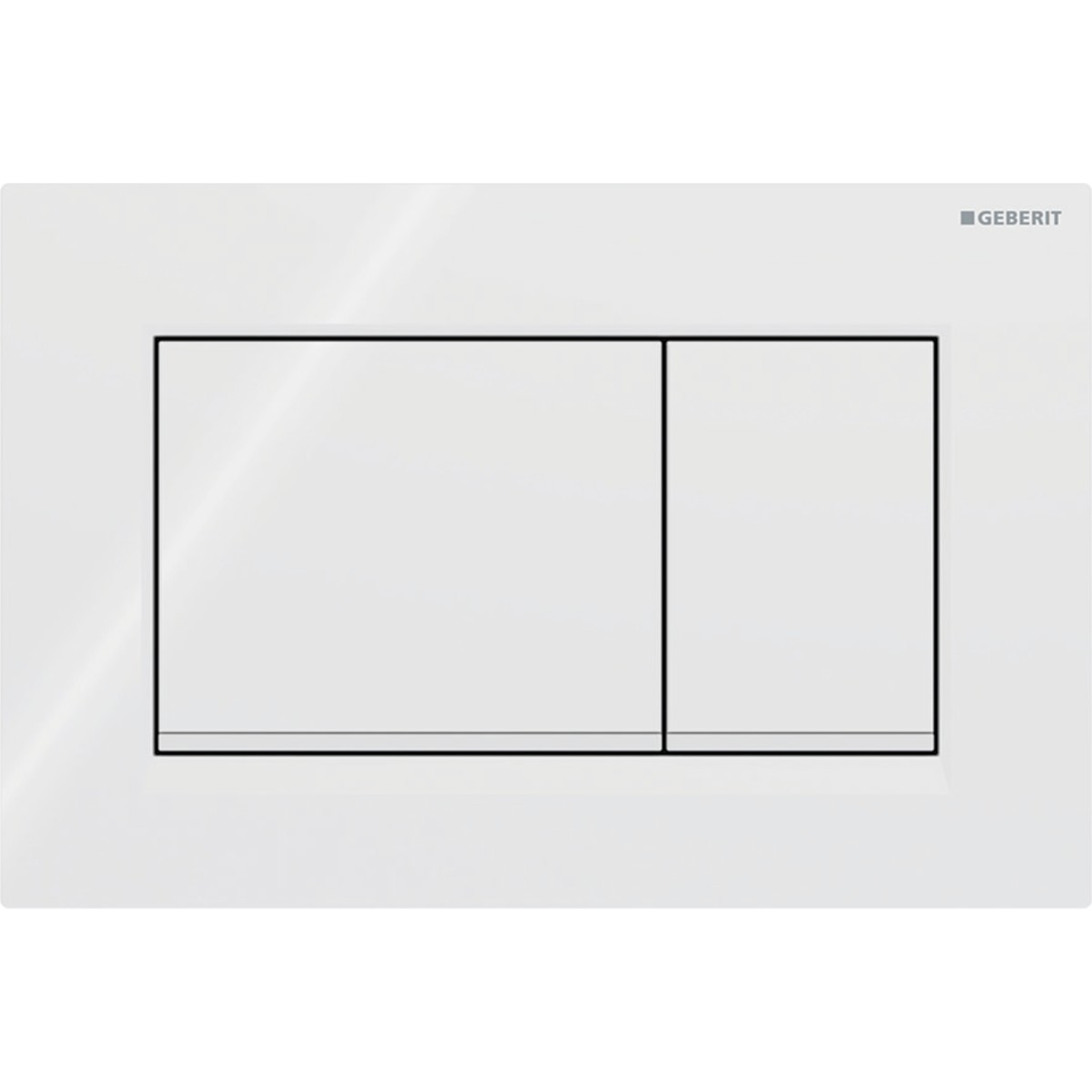 Plaque Geberit Sigma20 carrée DT blanc blanc mat - GEBERIT 115.883.11.1 