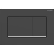 Plaque Geberit Sigma20 carrée DT noir mat laq facile nettoyer chr bri - GEBERIT 115.883.14.1 