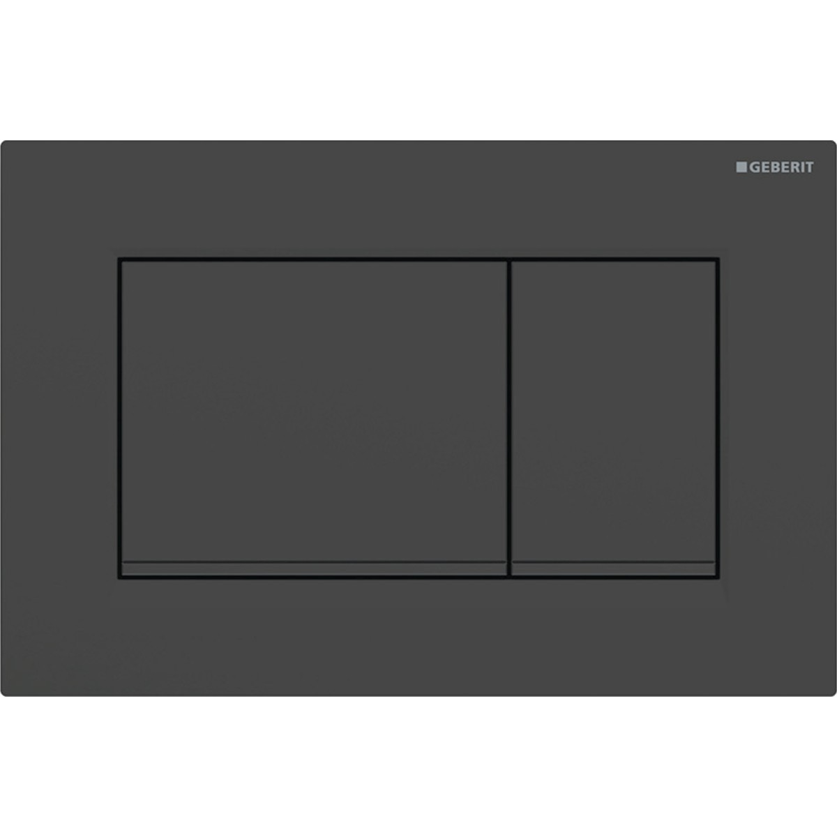 Plaque Geberit Sigma20 carrée DT noir mat laqué facile nettoyer noir - GEBERIT 115.883.16.1 