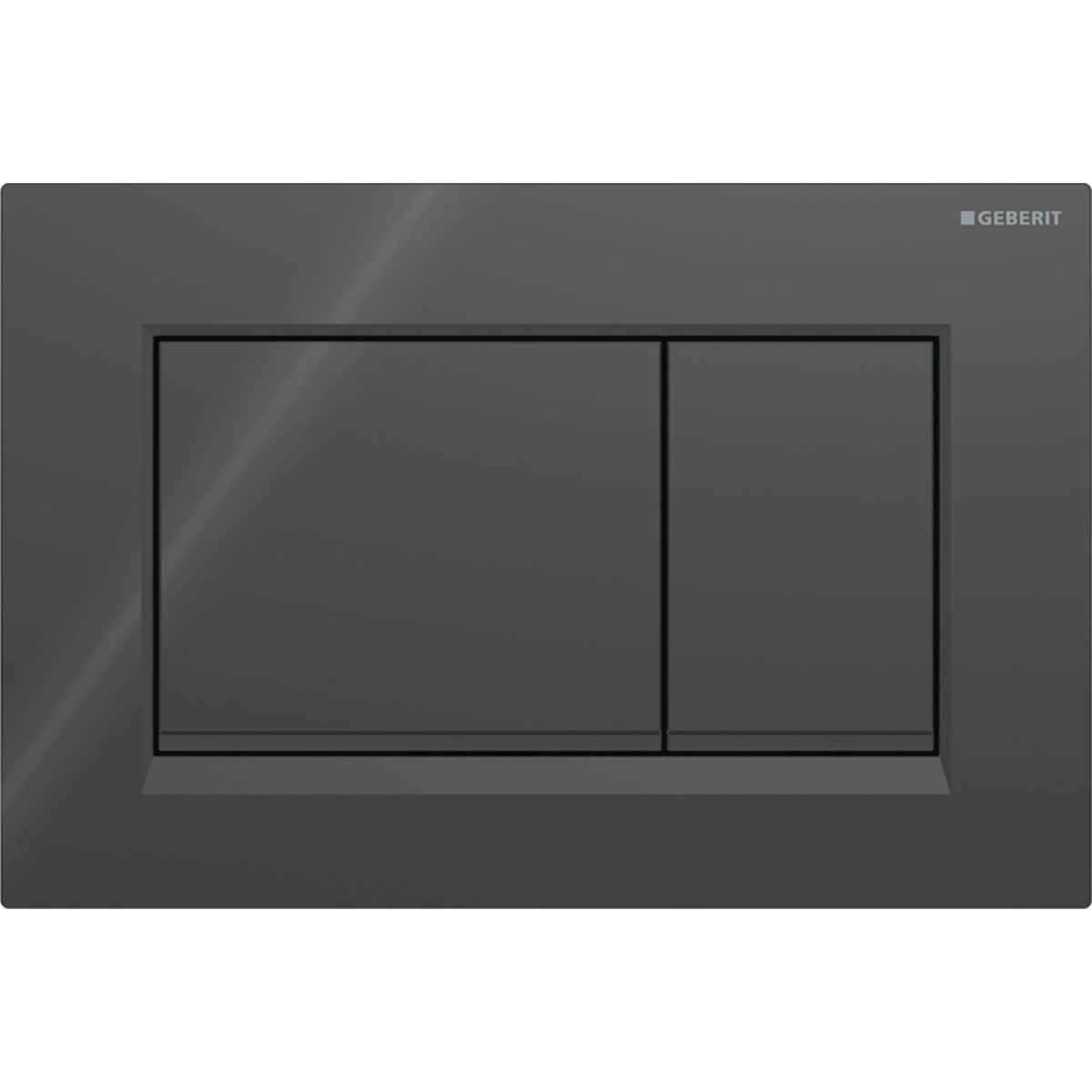 Plaque Geberit Sigma20 carrée DT noir noir mat - GEBERIT 115.883.DW.1 