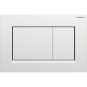 Plaque Geberit Sigma20 carrée DT chr mat laq facile nettoyer chr brillant - GEBERIT 115.883.JQ.1 