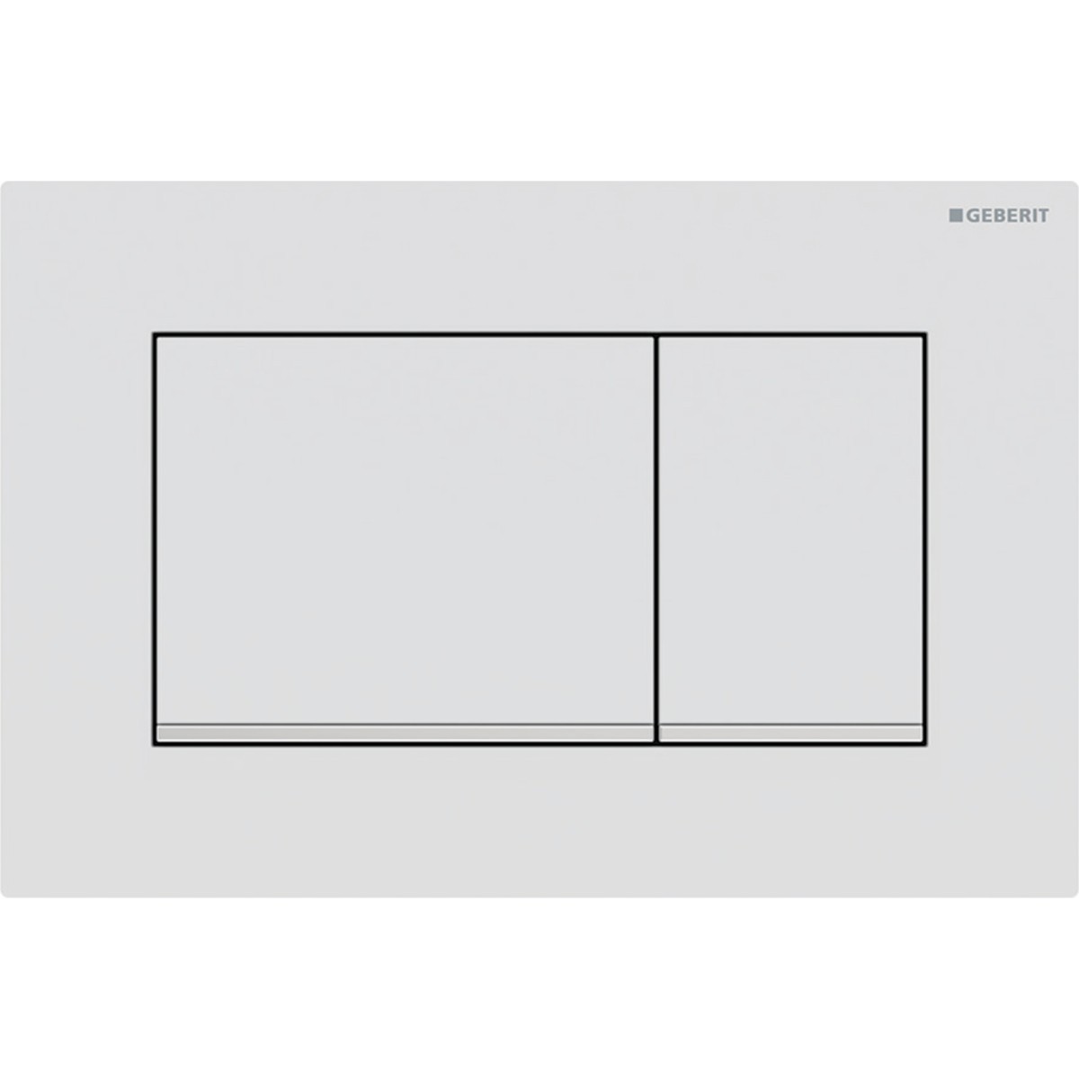 Plaque Geberit Sigma20 carrée DT blanc mat laq facile nettoyer chr bri - GEBERIT 115.883.JT.1 