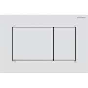 Plaque Geberit Sigma20 carrée DT blanc mat laq facile nettoyer chr bri - GEBERIT 115.883.JT.1 