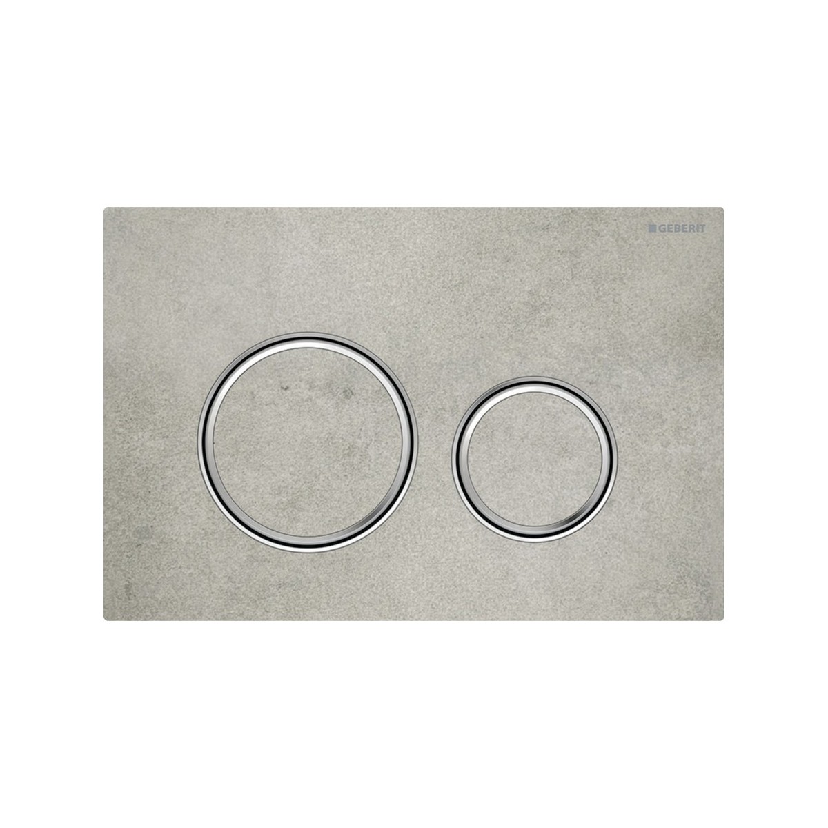Plaque Geberit Sigma50 ronde DT chromé aspect béton - GEBERIT 115.884.JV.1 