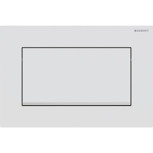 Plaque Geberit Sigma10 carrée inter à visser blanc mat facile net chr bri - GEBERIT 115.893.JT.1 