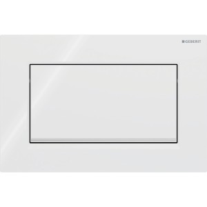 Plaque Geberit Sigma10 carrée inter à visser blanc chr bri - GEBERIT 115.893.KJ.1 