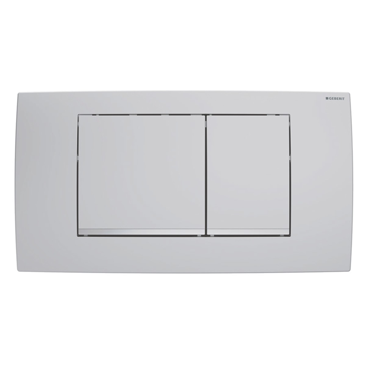 Plaque Geberit Twinline30 carrée DT chromé mat laqué facile à nettoyer - GEBERIT 115.899.JQ.1 