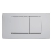 Plaque Geberit Twinline30 carrée DT chromé mat laqué facile à nettoyer - GEBERIT 115.899.JQ.1 