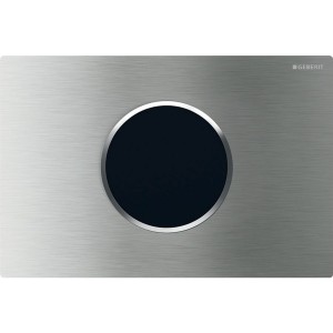 Commande Geberit élec secteur DT Sigma10 ronde Sig12 à visser brossé - GEBERIT 115.906.SN.6 
