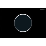 Commande Geberit élec secteur DT Sigma10 ronde Sig12 noir chr bri - GEBERIT 115.907.KM.6 