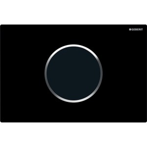Commande Geberit élec secteur DT Sigma10 ronde Sig12 noir chr bri - GEBERIT 115.907.KM.6 