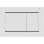 Plaque Geberit Omega20 carrée DT blanc mat laqué facile net blanc - GEBERIT 115.080.01.1 