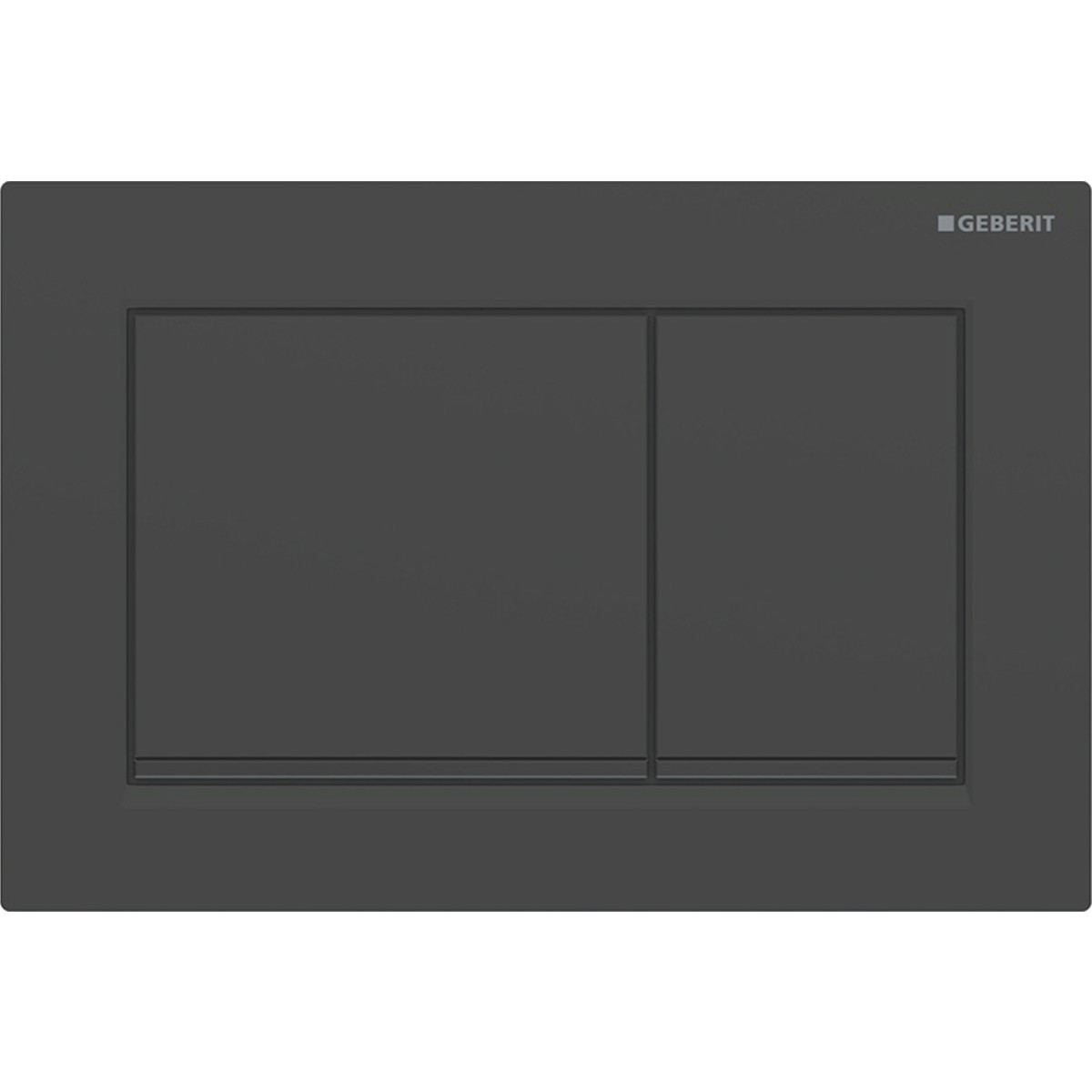 Plaque Geberit Omega20 carrée DT noir mat laqué facile net noir - GEBERIT 115.080.16.1 