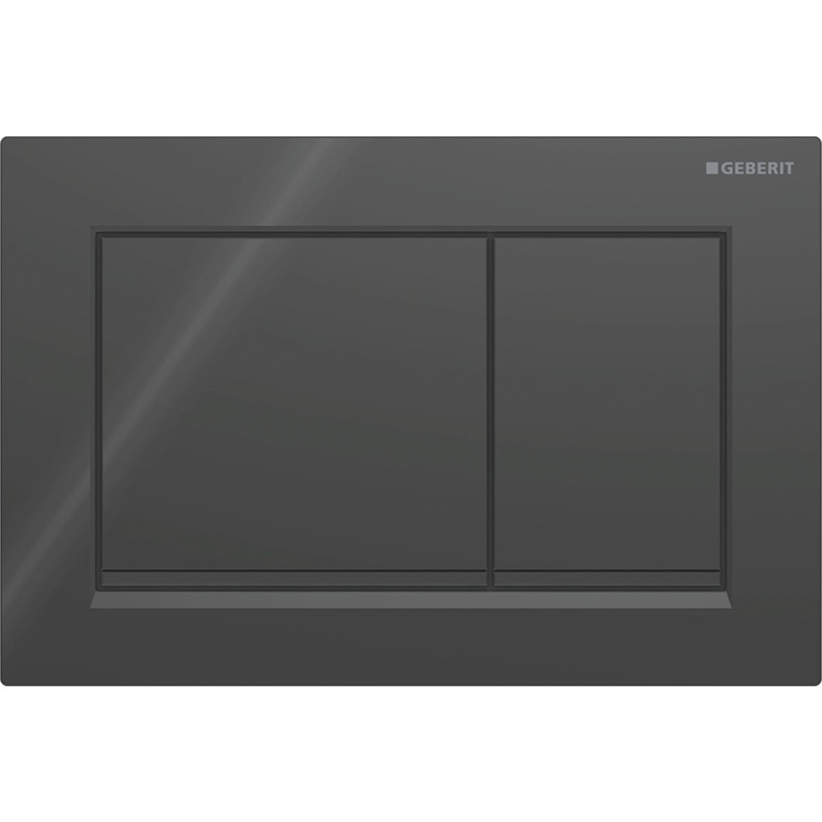 Plaque Geberit Omega20 carrée DT noir noir mat - GEBERIT 115.080.DW.1 