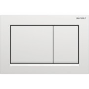 Plaque Geberit Omega20 carrée DT chromé mat laq facile net chromé brillant - GEBERIT 115.080.JQ.1 