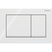 Plaque Geberit Omega20 carrée DT blanc chromé brillant - GEBERIT 115.080.KJ.1 
