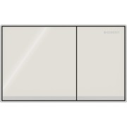 Plaque Geberit Omega60 carrée DT à fleur sab gris réfl chr bri - GEBERIT 115.081.JL.1 