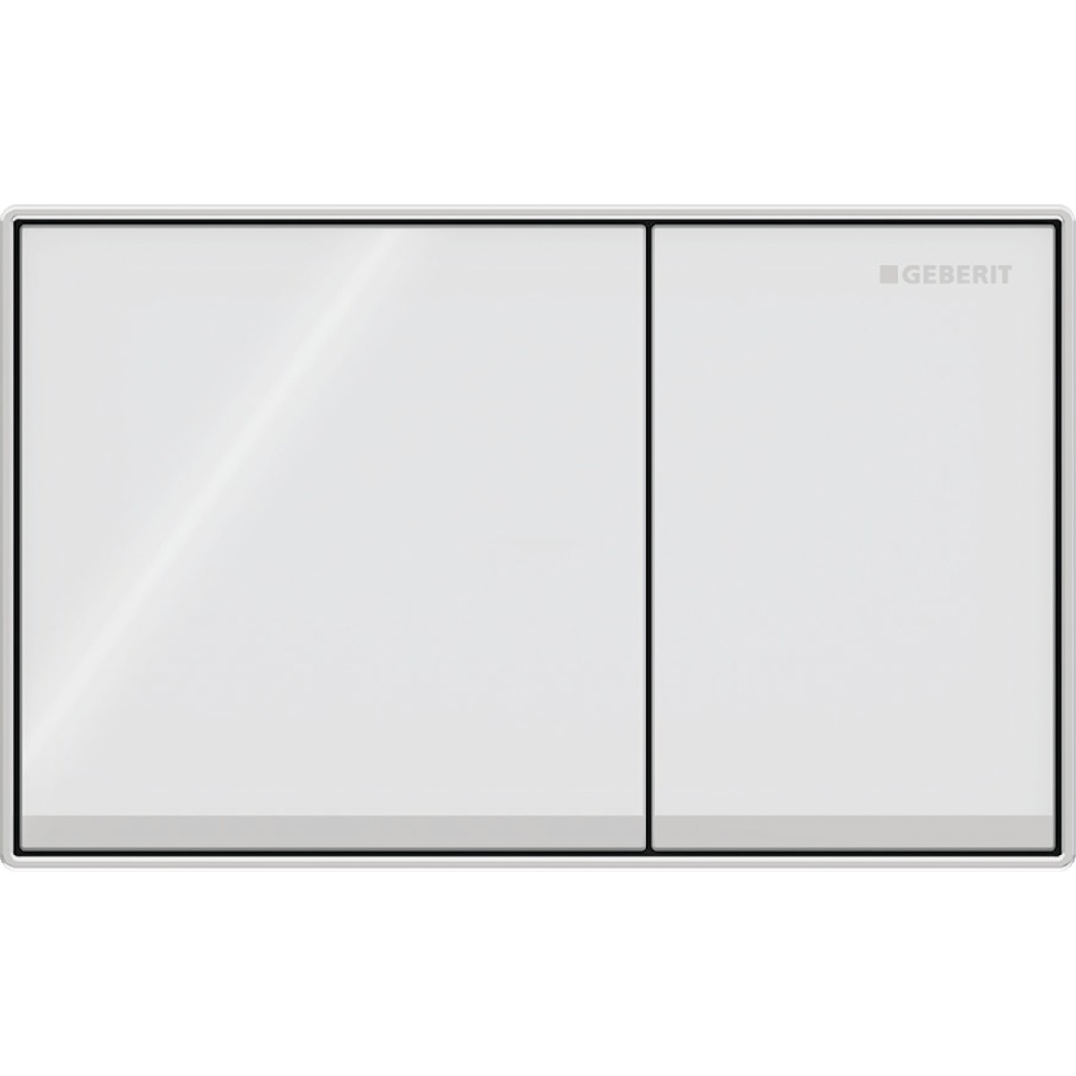 Plaque Geberit Omega60 carrée DT à fleur blanc réfl chr bri - GEBERIT 115.081.SI.1 