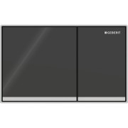 Plaque Geberit Omega60 carrée DT à fleur noir réfl chr bri - GEBERIT 115.081.SJ.1 