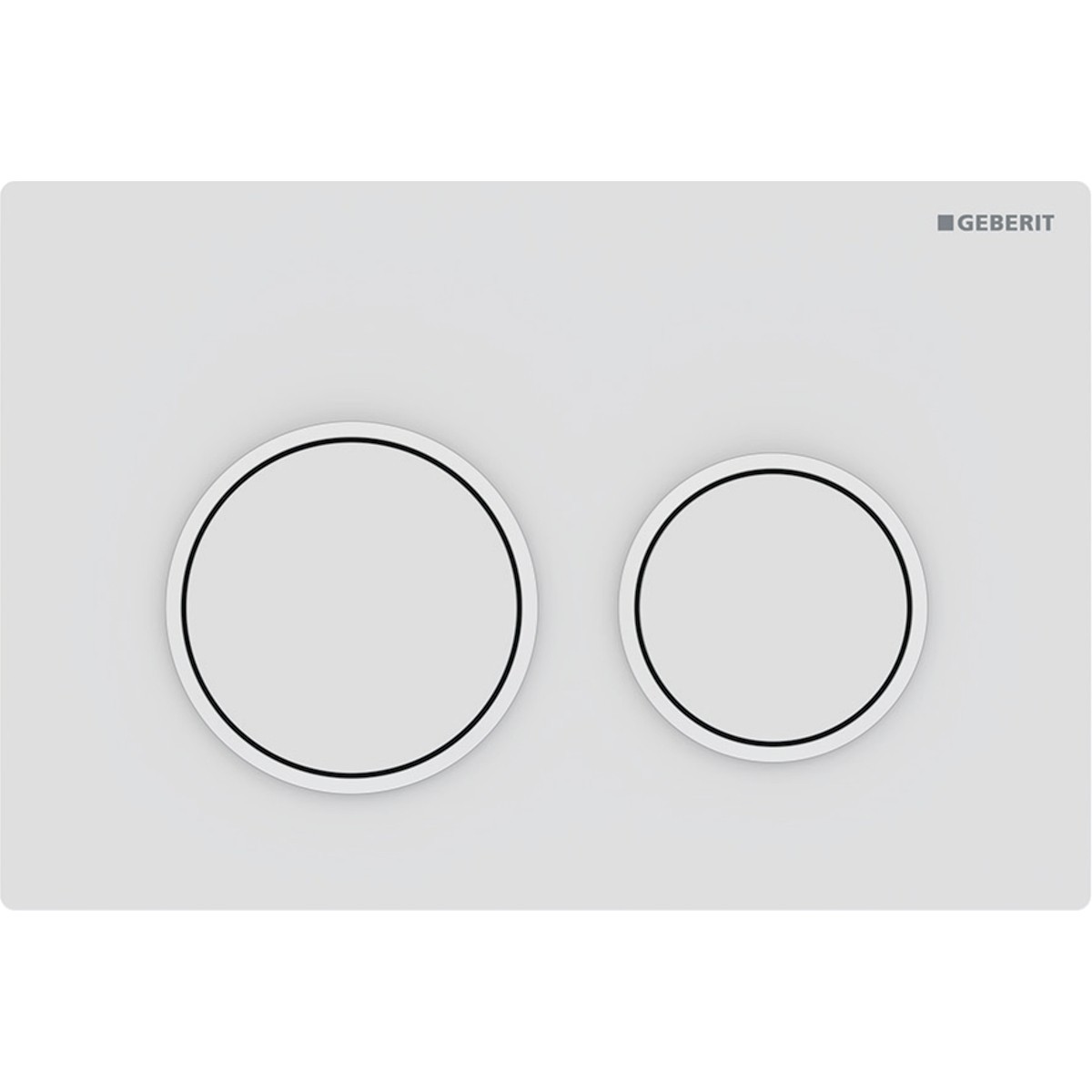 Plaque Geberit Omega20 ronde DT blanc mat laqué facile net blanc - GEBERIT 115.085.01.1 