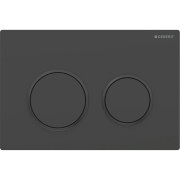 Plaque Geberit Omega20 ronde DT noir mat laqué facile net noir - GEBERIT 115.085.16.1 