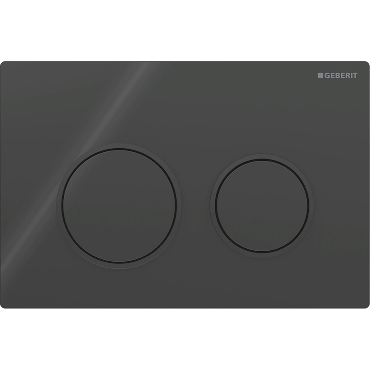 Plaque Geberit Omega20 ronde DT noir noir mat - GEBERIT 115.085.DW.1 