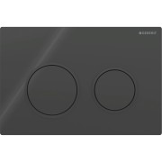 Plaque Geberit Omega20 ronde DT noir noir mat - GEBERIT 115.085.DW.1 
