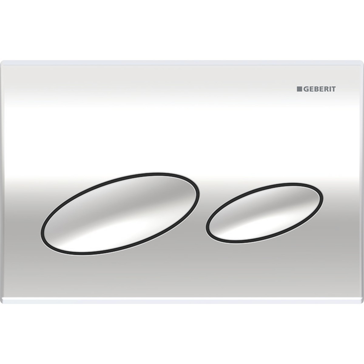Plaque Geberit Kappa20 ovale DT chromé brillant - GEBERIT 115.228.21.1 