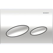 Plaque Geberit Kappa20 ovale DT chromé brillant - GEBERIT 115.228.21.1 
