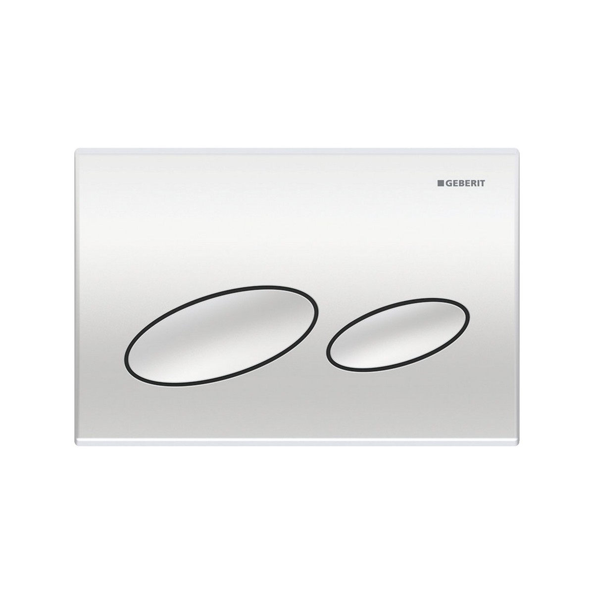 Plaque Geberit Kappa20 ovale DT chromé mat - GEBERIT 115.228.46.1 