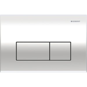 Plaque Geberit Kappa50 carrée DT chromé brillant - GEBERIT 115.260.21.1 