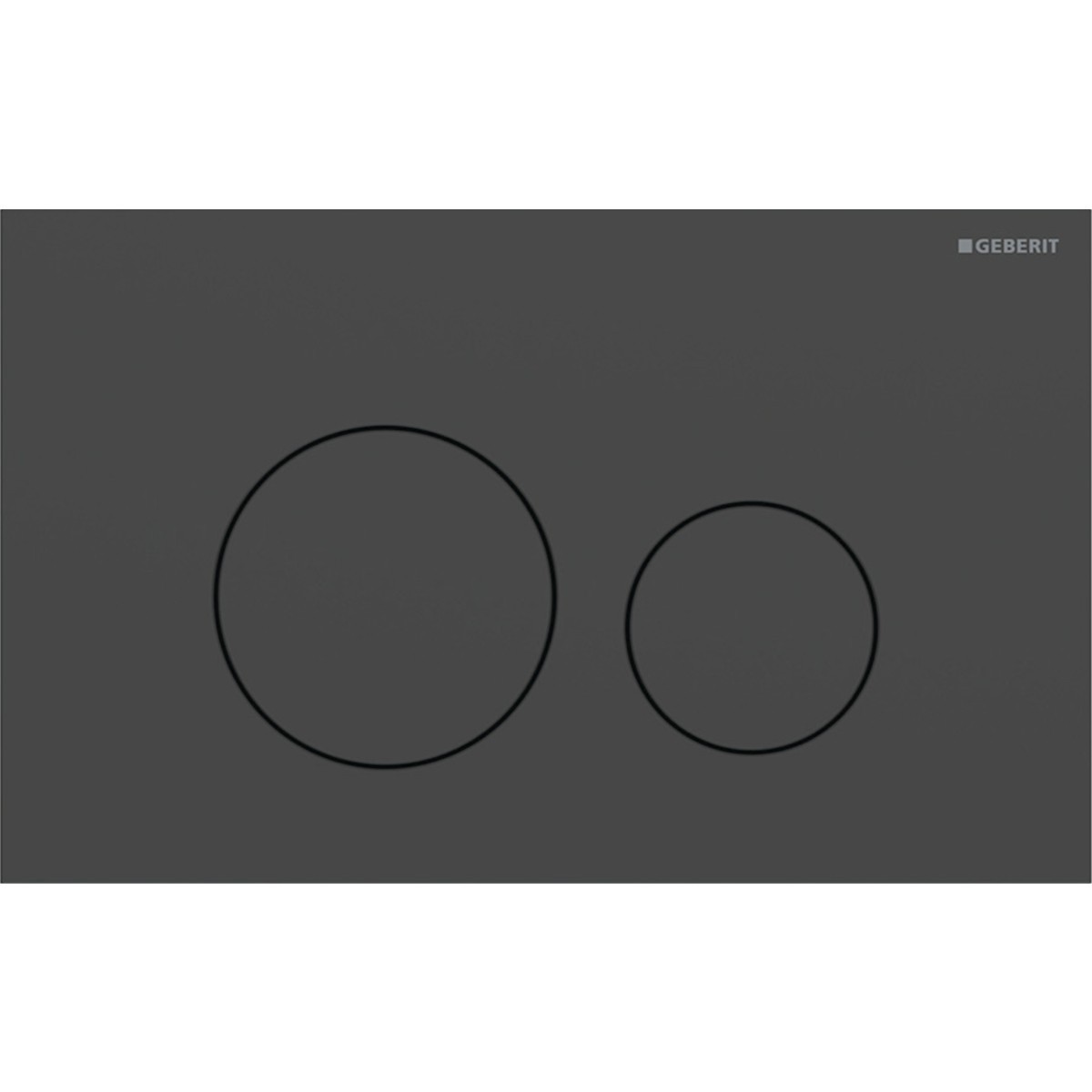 Plaque Geberit Sigma40 ronde DT acier noir mat - GEBERIT 115.628.14.1 