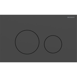 Plaque Geberit Sigma40 ronde DT acier noir mat - GEBERIT 115.628.14.1 
