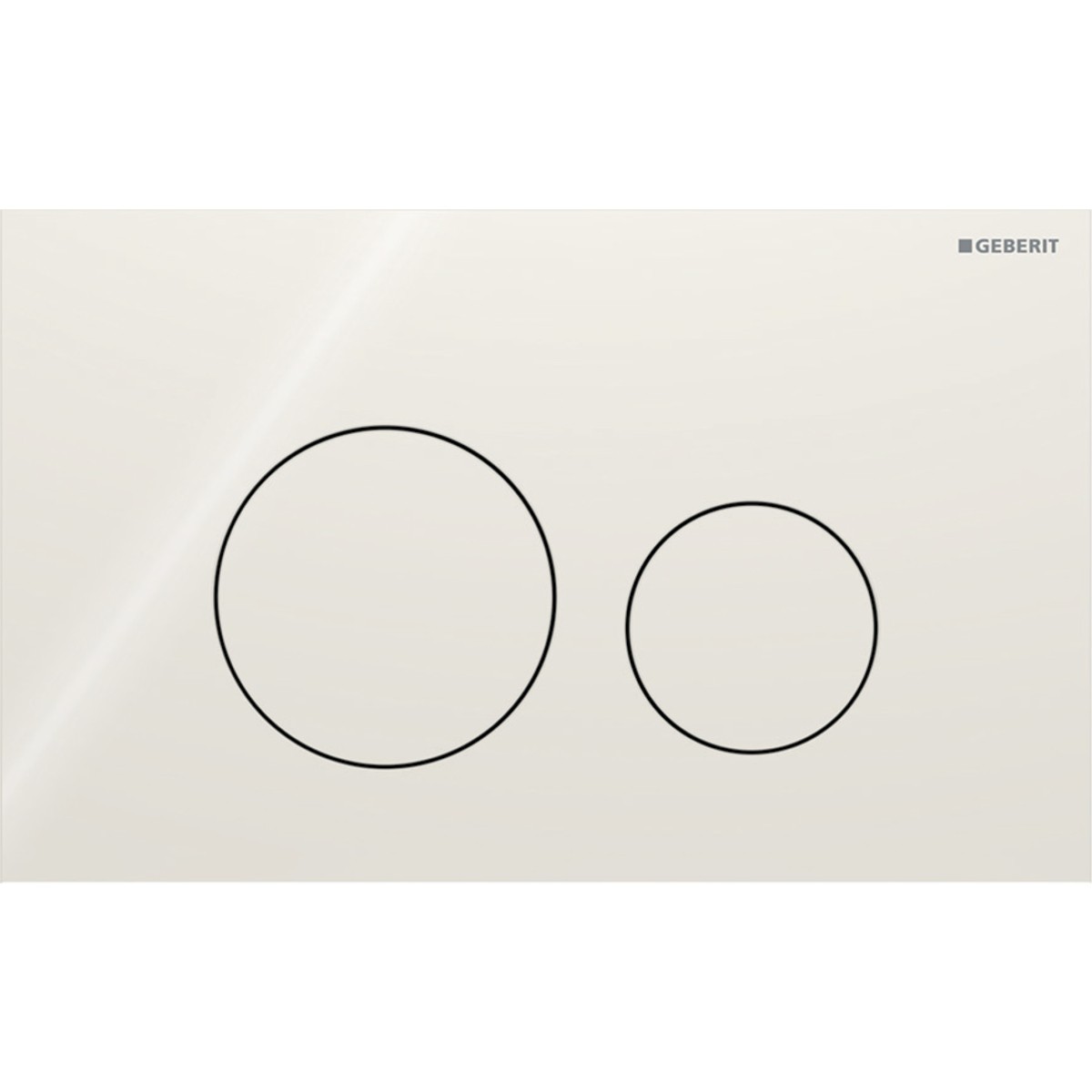 Plaque Geberit Sigma40 ronde DT verre gris sable - GEBERIT 115.628.JL.1 