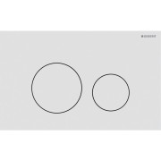 Plaque Geberit Sigma40 ronde DT acier blanc mat - GEBERIT 115.628.JT.1 