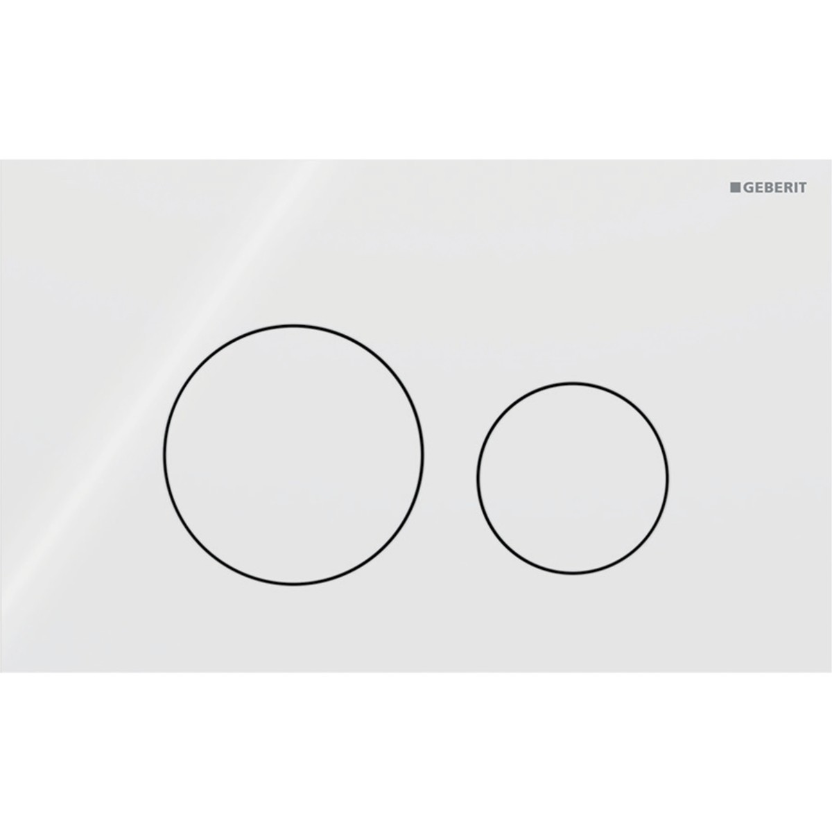 Plaque Geberit Sigma40 ronde DT verre blanc - GEBERIT 115.628.SI.1 