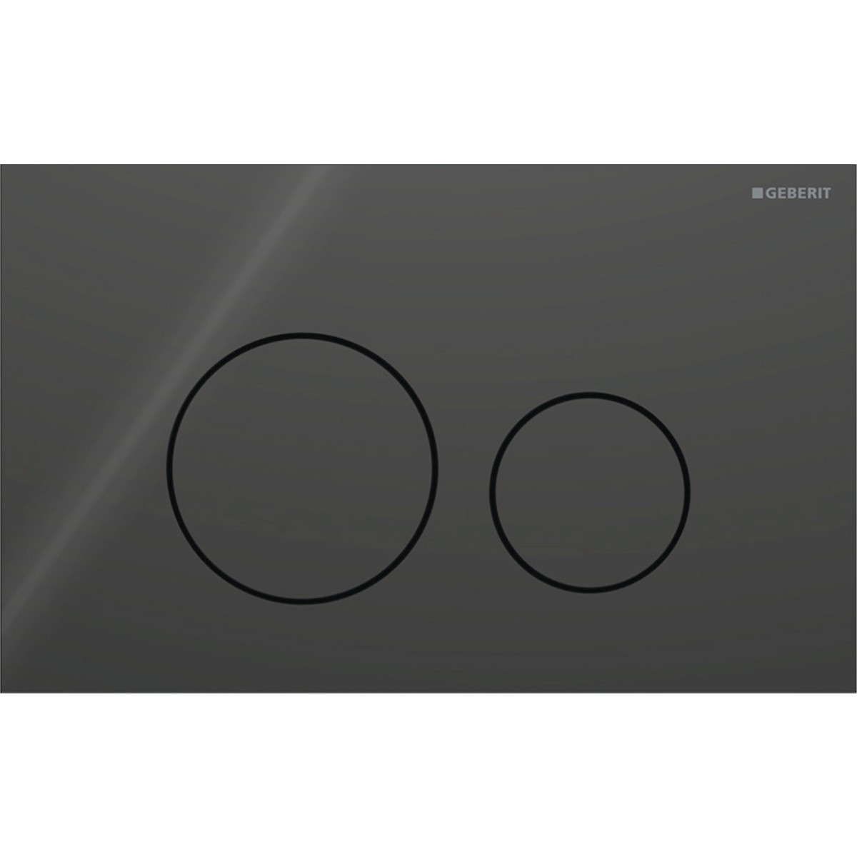 Plaque Geberit Sigma40 ronde DT verre noir - GEBERIT 115.628.SJ.1 