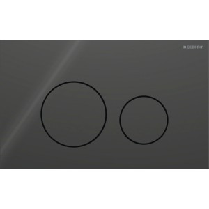 Plaque Geberit Sigma40 ronde DT verre noir - GEBERIT 115.628.SJ.1 