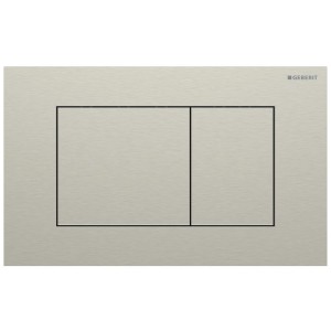Plaque Geberit Sigma40 carrée DT acier nickel brossé - GEBERIT 115.629.ID.1 